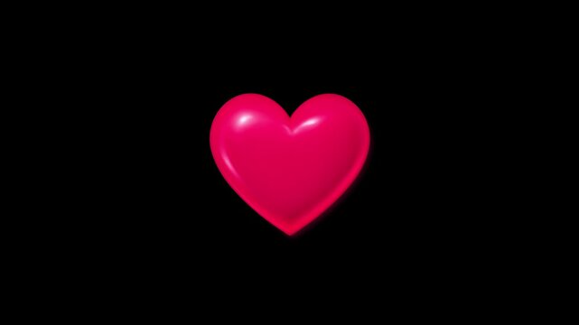 Glowing heart animation love video