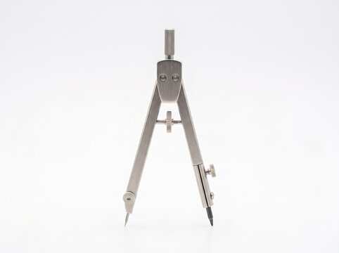 Metal Drafting Compass Tool - High Quality Stock Photo