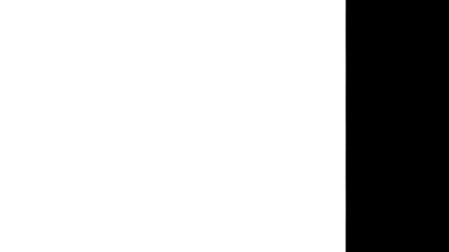Minimalist flat animation of a solid white block wiping across a black background for a simple matte transition.