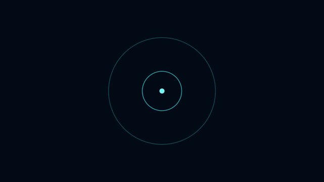 Minimalist pulsing circle animation, abstract glowing radar wave 4k background, pulse