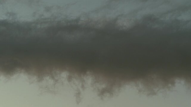 Tokyo,Japan - August 4, 2026: Moving clouds in the morning sky
