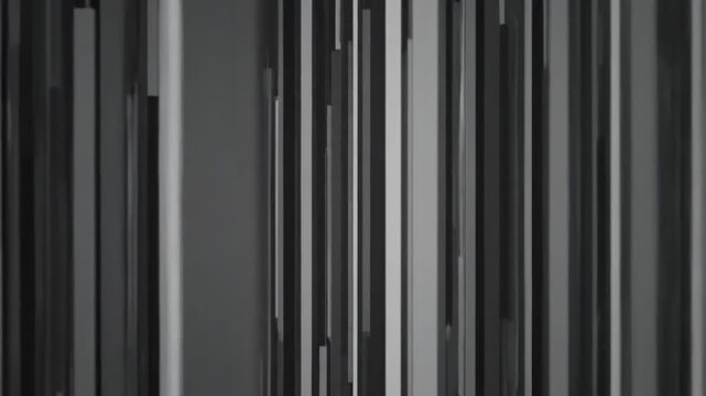 Abstract grayscale composition of vertical geometric lines and architectural shapes in monochromatic tones