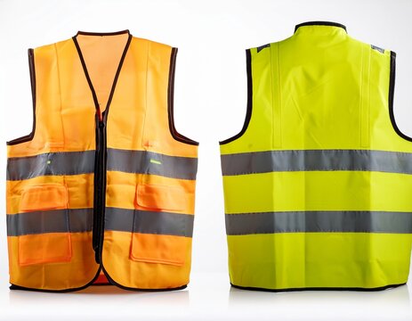 high visibility safety vest showing front and back