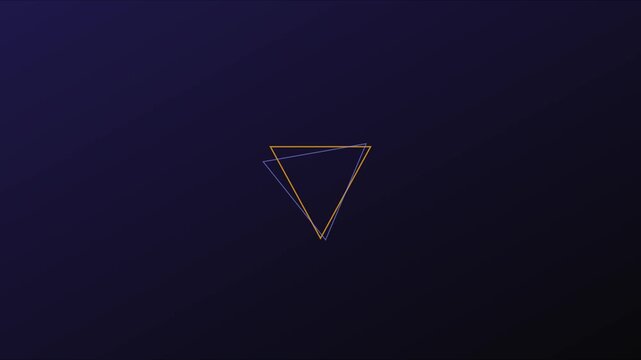 Rotating hexagram star animation: minimalist geometric motion on dark blue 4k background