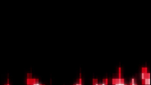 ピクセルノイズ トランジション 赤 グリッチライン 4種セット