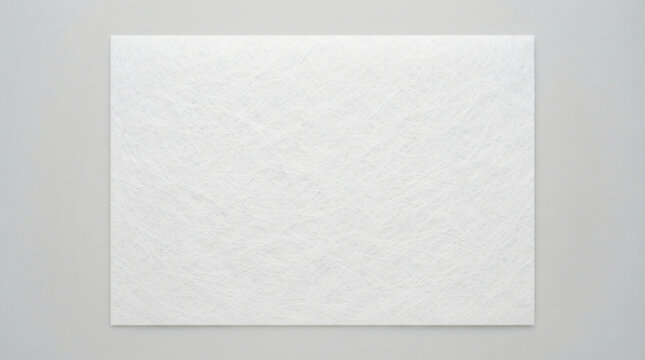 Minimalist luxury abstract high tech tyvek paper sheet texture close up with elegant natural spunbound synthetic fiber patterns clean crisp white mockup presentation backdrop copy space