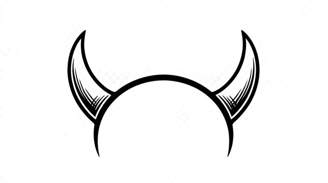 Devil Horns Headband Halloween Costume Accessory Illustration