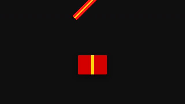 Red gift box opening with flying currency coins on black background, flat animation, suitable for e-commerce, finance ads and investment promotions