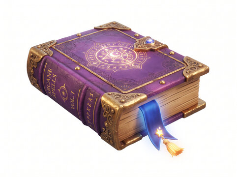 Livro m&aacute;gico 3D robusto com capa roxa