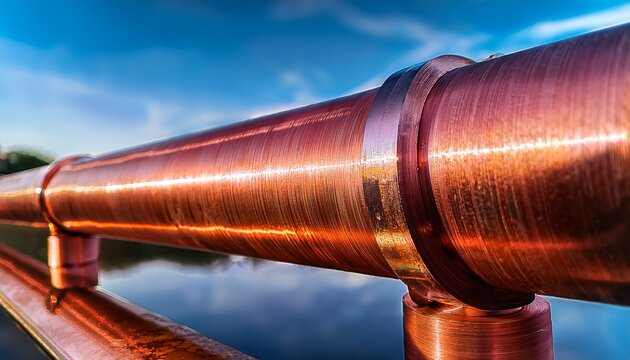 brazed close up detail of brazed copper pipe joint with smooth gleaming solder fillet event key visuals club posters designed for sports event promotions and stadium branding supports training