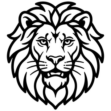 lion, head, animal, tiger, illustration, wild, tattoo, vector, cat, cartoon, face, mascot, black, wildlife, symbol, mammal, isolated, art, predator, power, king, tribal, silhouette, logo, nature