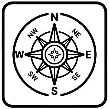 compass, icon, direction, north, travel, rose, vector, map, symbol, illustration, east, south, west, wind, navigation, adventure, star, arrow, nautical, navigate, design, sign, cartography, earth, obj