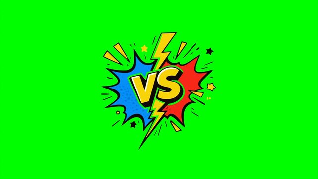 cartoon comic versus fight VS duel challenge animation HD 4K