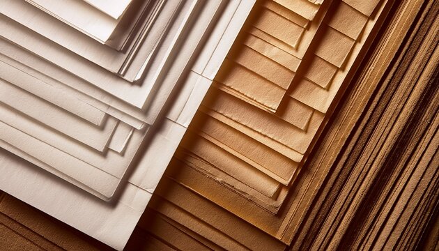 close up of textured paper sheets