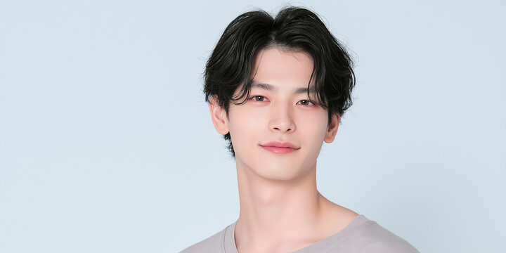 美容, 男性, メンズ美容, スキンケア, 化粧品, メンズコスメ, 若い男性, 美肌, アジア人, 日本人, フェイシャル, メンズメイク, 美容液, 保湿, クリーム, エイジングケア, 美容医療, メンズエステ, 美容クリニック, 肌ケア, ナチュラルメイク, 透明感, ツヤ肌, 清潔感, モデル, ポートレート, クローズアップ, ハンサム, 中性的, 韓国風, ヘアスタイル, メンズヘア