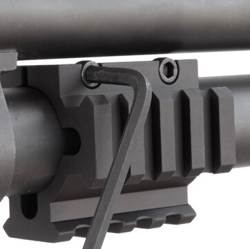 Rails for accessories being mounted on a shotgun