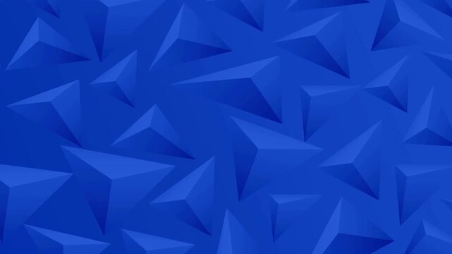 Geometric Blue Triangular Pattern 4K