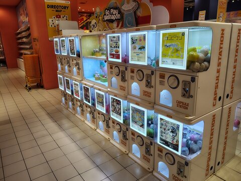 Row of Gachapon Capsule Toy Vending Machines in a OH! SOME Store.