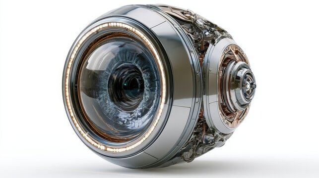 Camera lens shows detailed optical elements clearly up close view reveals complex engineering of camera part