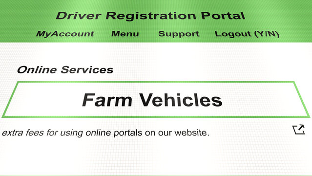  Generic Government Portal for Driver's License - Farm Vehicles_