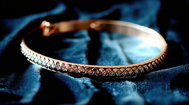 Gold cobra headpiece on dark blue velvet with intricate metalwork.