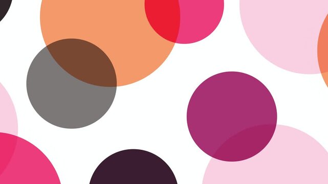 Abstract colorful geometric circles overlay 4K