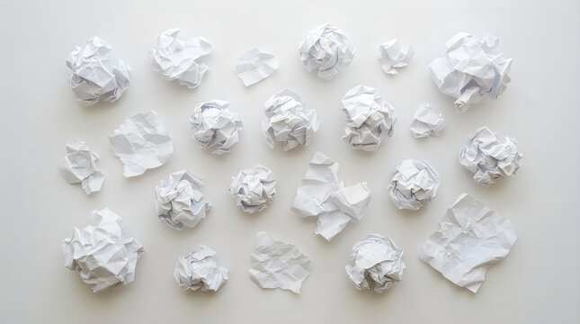 Crushed white chalk pieces scattered on surface