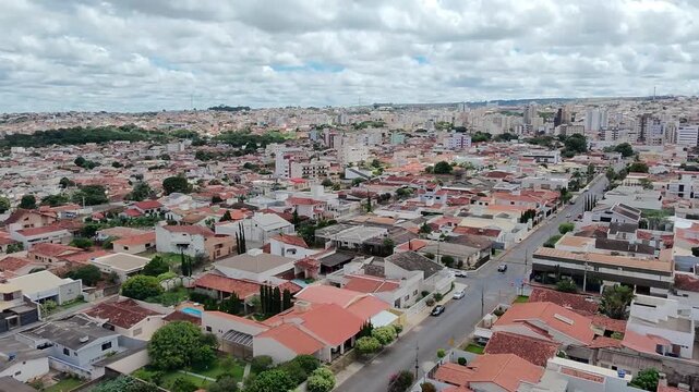 Vista a&eacute;rea do Bairro Sobradinho em Patos de Minas, Minas Gerais