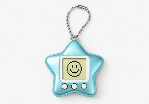 Star Shaped Digital Pet Keychain Mockup PSD