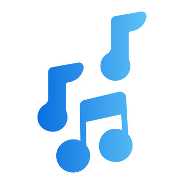 Music note Line Gradient Icon
