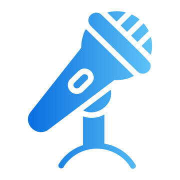 Microphone Line Gradient Icon