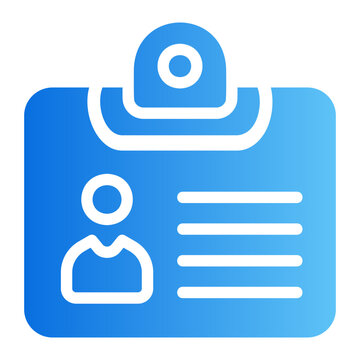 Name tag Line Gradient Icon