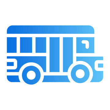 School bus Line Gradient Icon