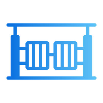 School gate Line Gradient Icon