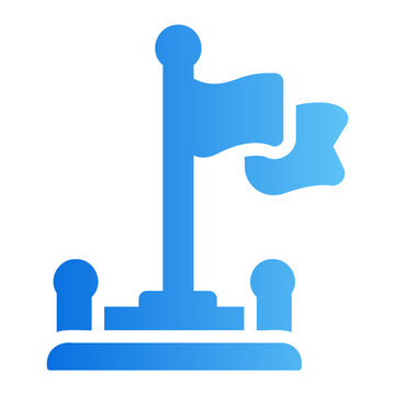 School flag Line Gradient Icon