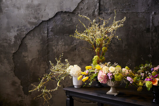 Flowers in a vase on the table