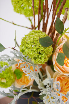 A bouquet of flowers on the table