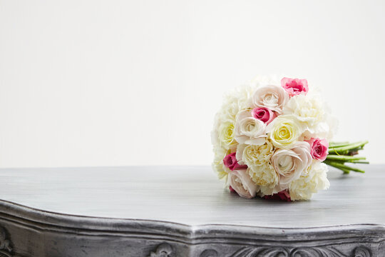 A bouquet of flowers on the table