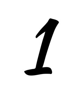 N&uacute;mero 1 vector aislado en fondo blanco. Elemento de dise&ntilde;o para primer lugar, aniversario, top 1 o premiaci&oacute;n.
