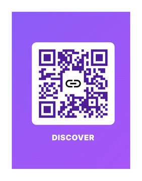 Discover Scan QR Code Barcode Digital Link Interface Technology Connection Modern Icon