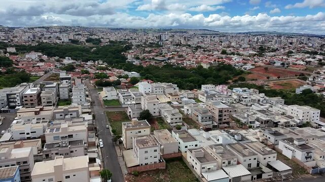 Vista a&eacute;rea do Bairro Laranjeiras em Patos de Minas, Minas Gerais