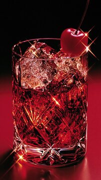 Retro Luxury Whiskey Glass Advertisement from 1980s