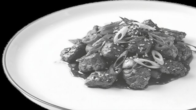 Gourmet stir fried chicken dish served on a white plate with stir fry nutrition delicious restaurant culinary