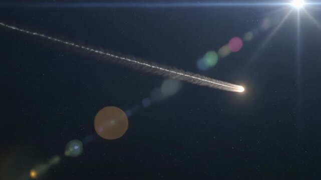 Comet Streaking through Space 4K Generative AI