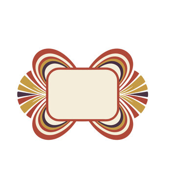 Retro Frame with Abstract Swirls