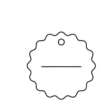 Scalloped Edge Tag with Hole and Line