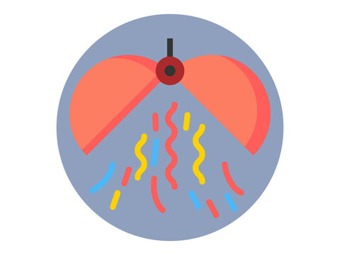 Confeti ball icon. Celebration icon design. Flat vector icon.