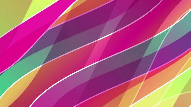Abstract Flowing Multicolored Curved Lines 4K