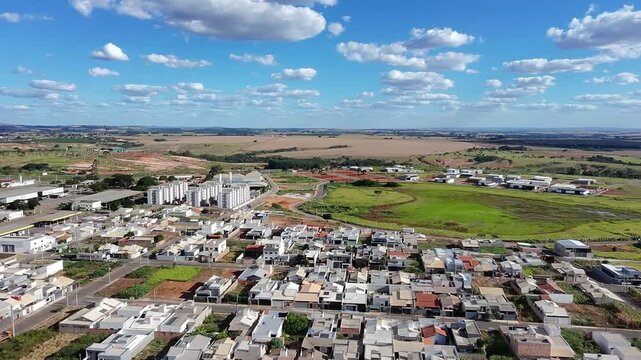 Vista a&eacute;rea do Bairro Planalto em Patos de Minas, Minas Gerais