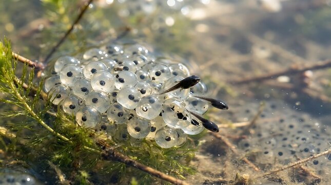 The frog eggs hatched one by one into tadpoles&mdash;so cute!